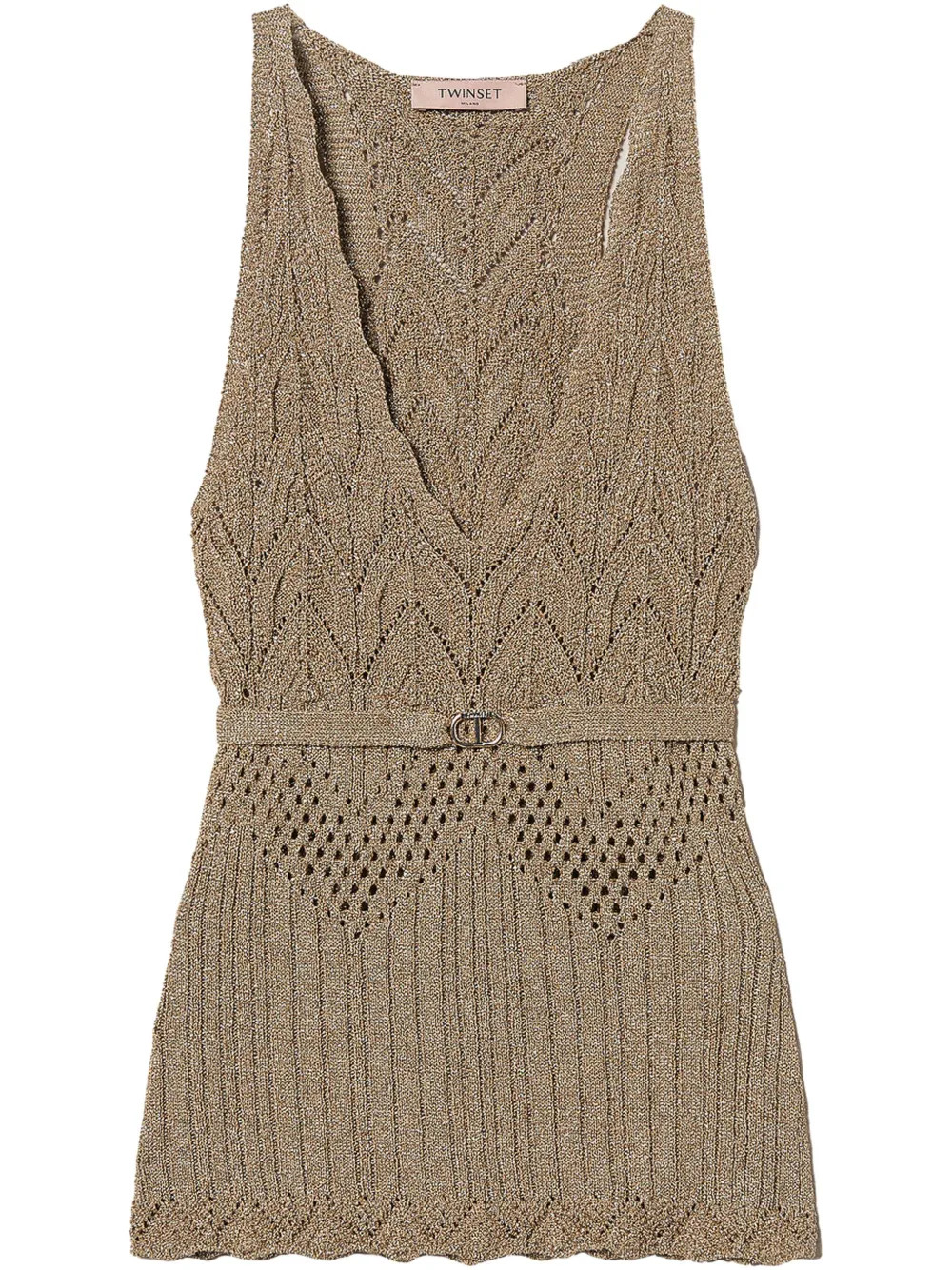 TWINSET lurex-detail Top  | Neutrals | FARFETCH ES | Farfetch Global