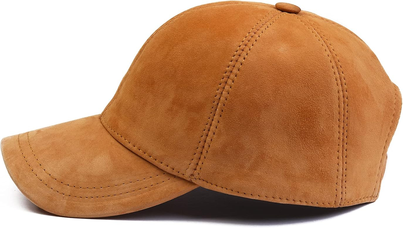 HATSQUARE Suede Leather Baseball Cap Adjustable Dad Plain Hat Stylish Classic for Women Men Unise... | Amazon (US)