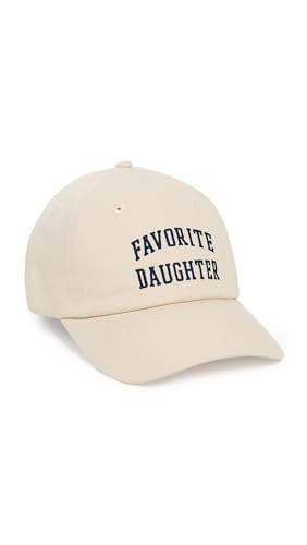 Favorite Daughter Women's All Caps Logo Baseball Cap, Khaki/Navy, One Size | Amazon (US)