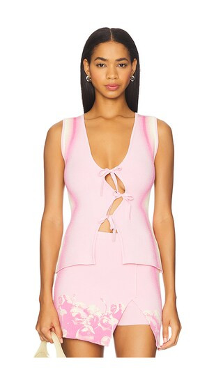 Nova Cherry Print Vest in Sweet Pink | Revolve Clothing (Global)