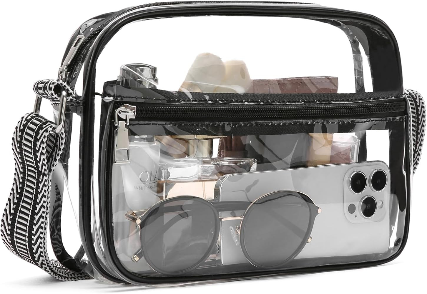 BOSTANTEN Clear Bag for Women Stadium Approved Clear Bags Small Crossbody Purse Trendy for Concer... | Amazon (US)