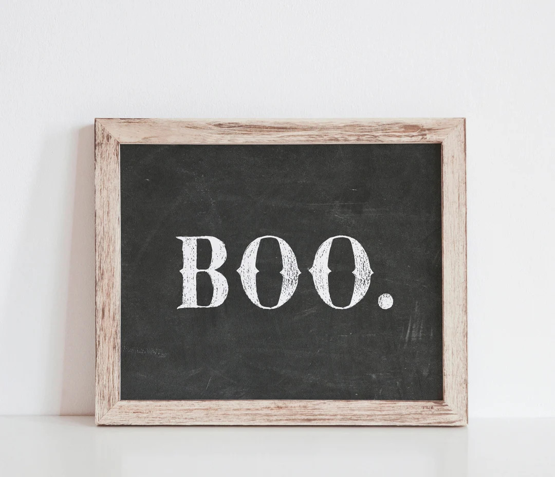 Boo Print, Halloween Printable Wall Art, Halloween Print, Halloween Wall Decor, Halloween Wall Ar... | Etsy (US)