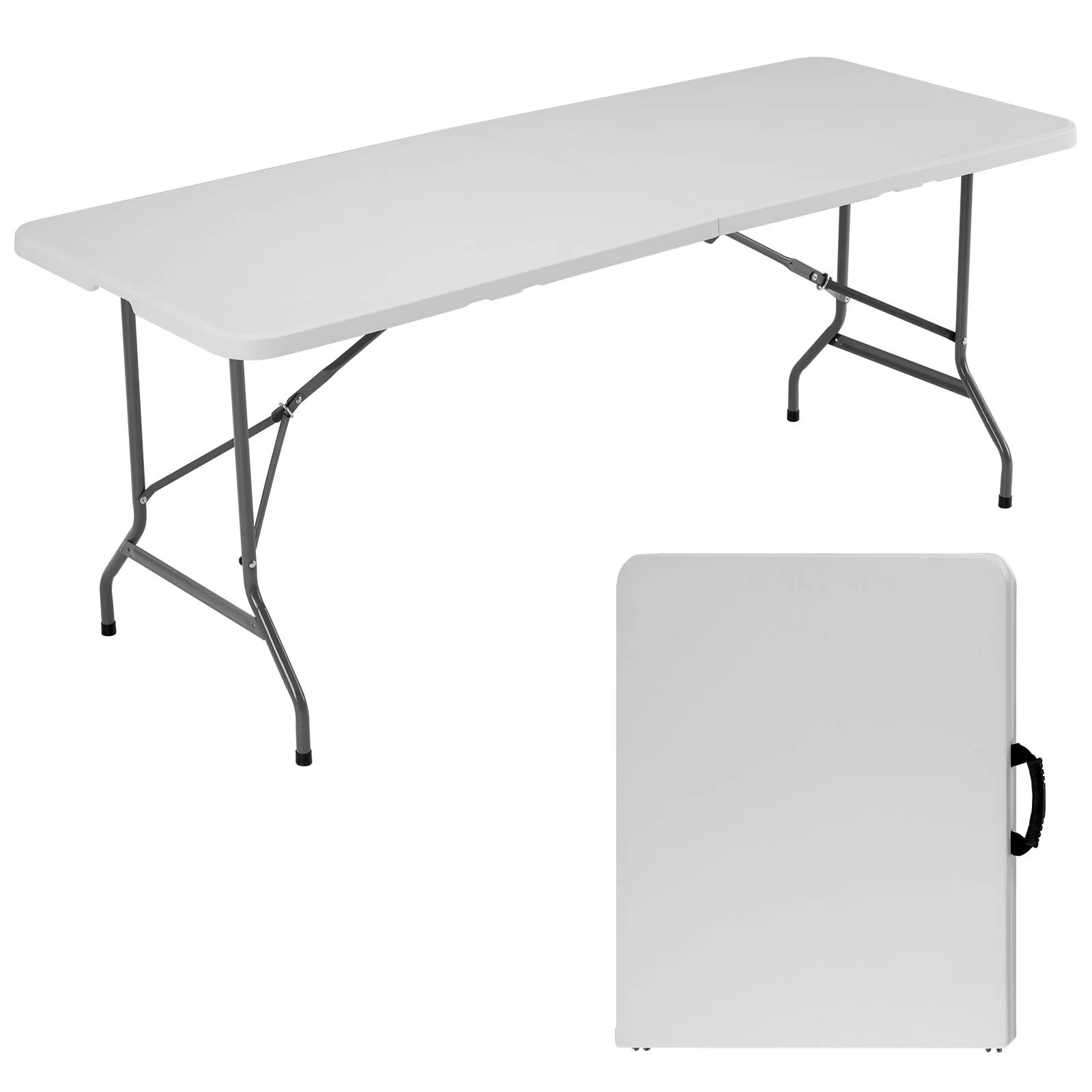 Alvantor Heavy Duty Folding Table Indoor Outdoor, Portable Camping Table, White | Walmart (US)