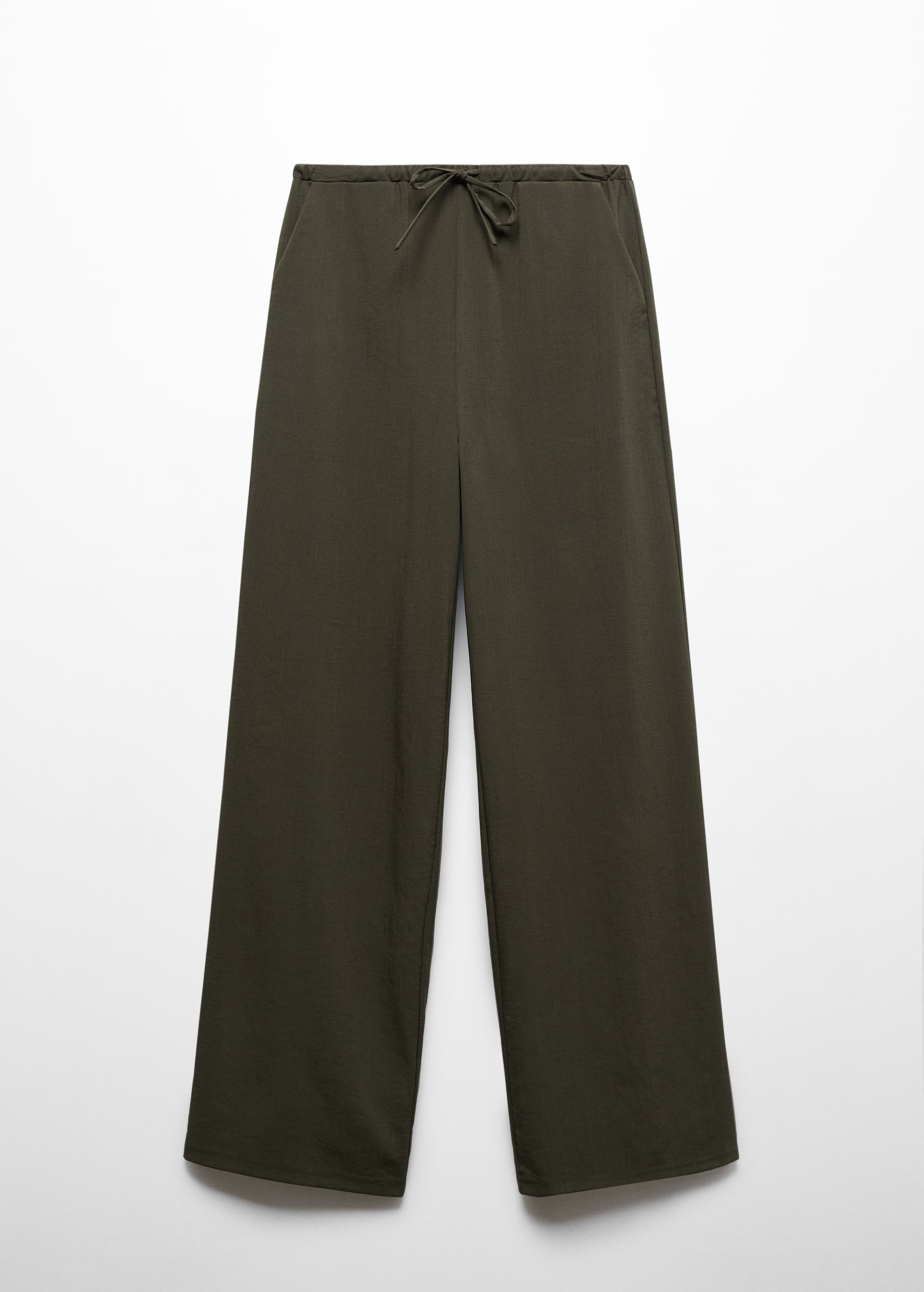 Elastic-waist straight trousers | MANGO (UK)
