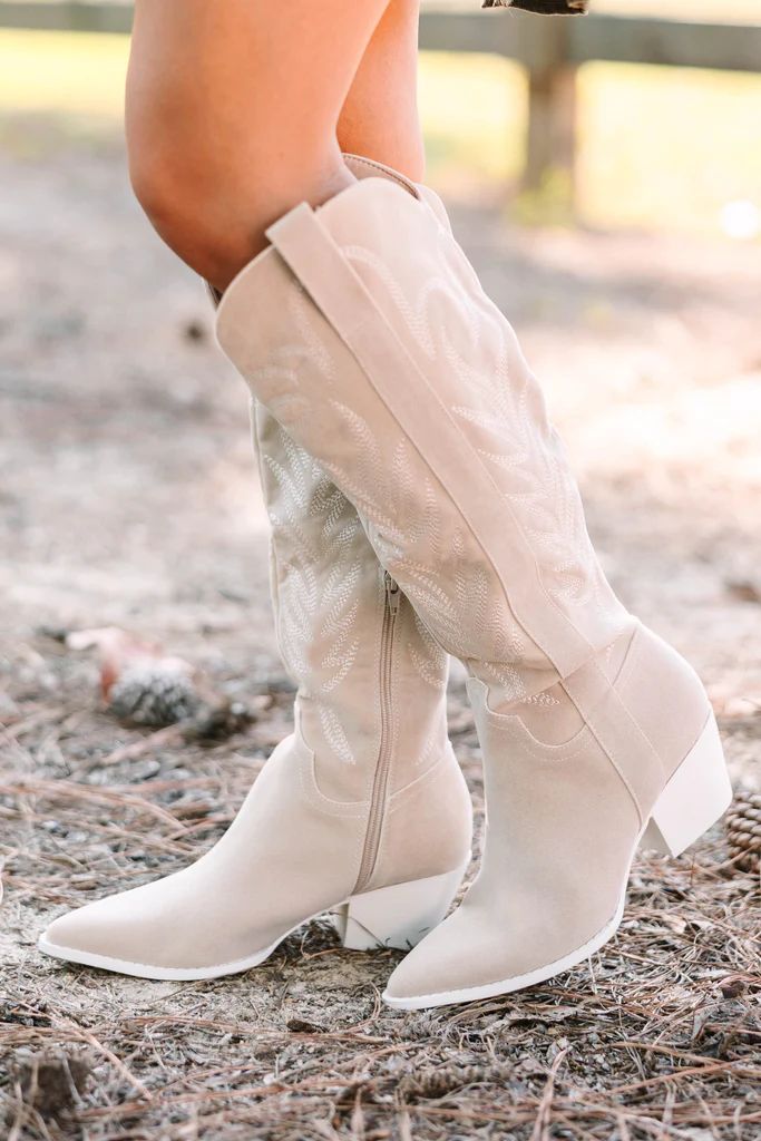 On My Mind Beige Brown Western Boots | The Mint Julep Boutique