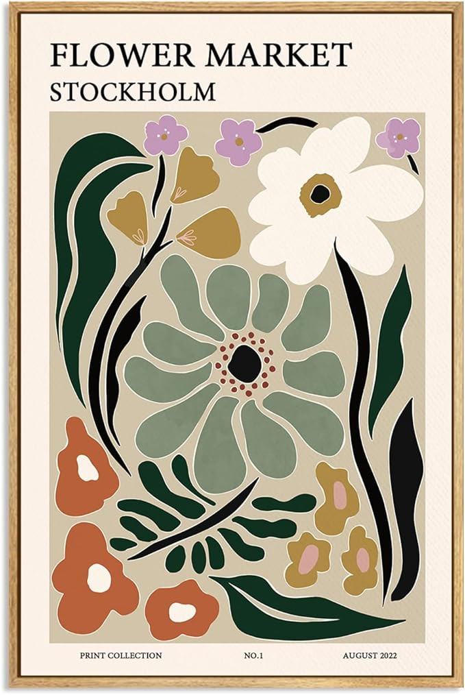 Zzuyi Flower Market Print Botanical Decor Flower Print Vintage Flower Prints Wall Art for Living ... | Amazon (US)