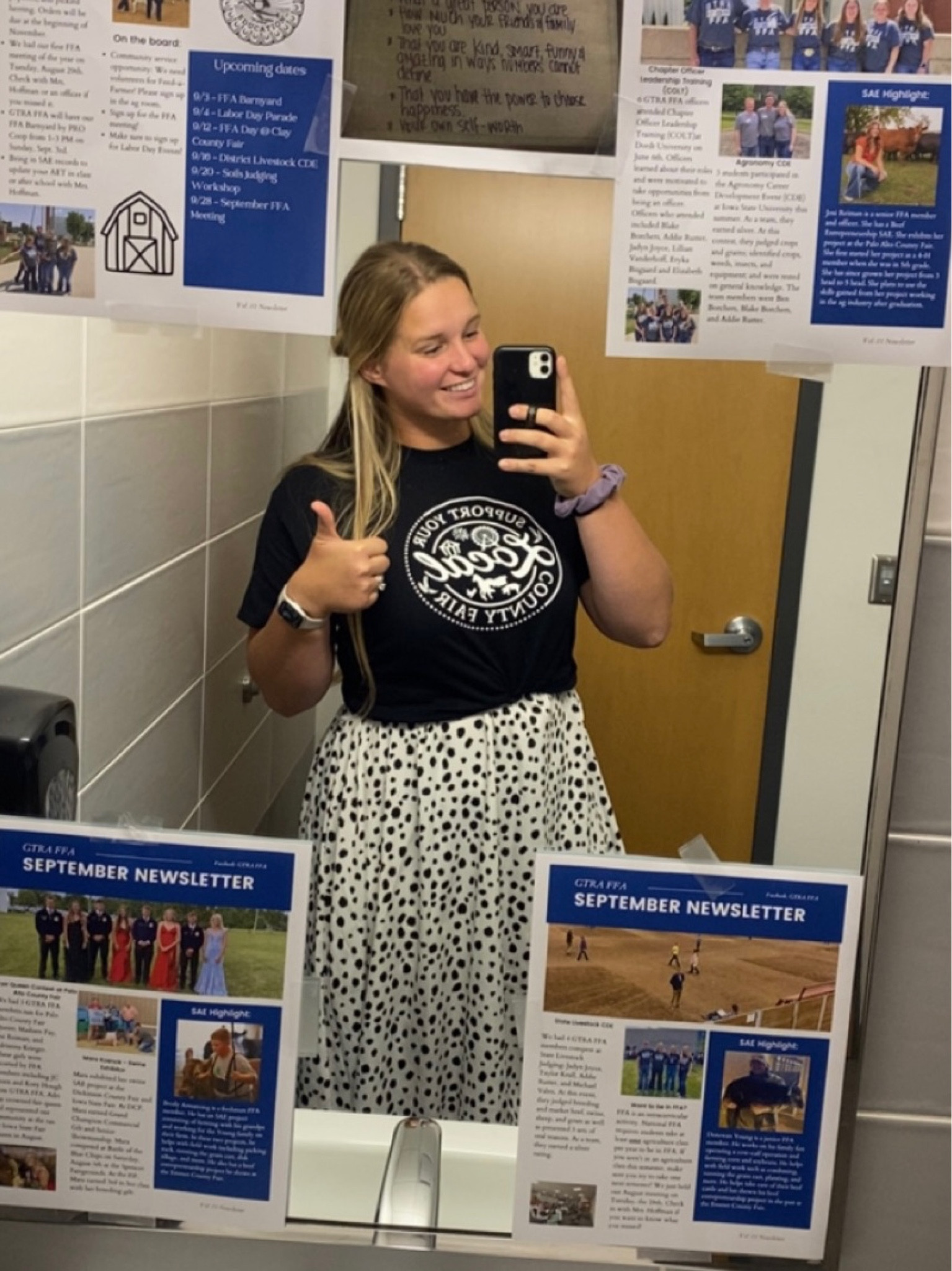 Easy-peasy, cute teacher outfit! Skirt is also super affordable from Shein. 👏🏼👏🏼 T-shirt makes for a great addition to an ag teacher’s closet too. 😉#LTKBacktoSchool 

#LTKstyletip #LTKworkwear