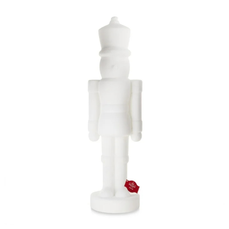 White Flocked Nutcracker Decoration, 27", by Holiday Time | Walmart (US)
