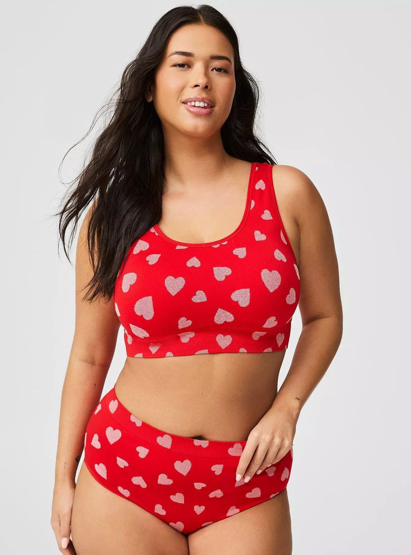 Seamless Jacquard Mid Rise Brief Panty | Torrid (US & Canada)