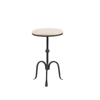 Madison Park Bunker 12 in. Black Round Marble End Table MP125-0819 - The Home Depot | The Home Depot