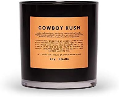 Boy Smells Cowboy Kush Candle | 50 Hour Long Burning Candles | All Natural Coconut & Beeswax Candles | Amazon (US)