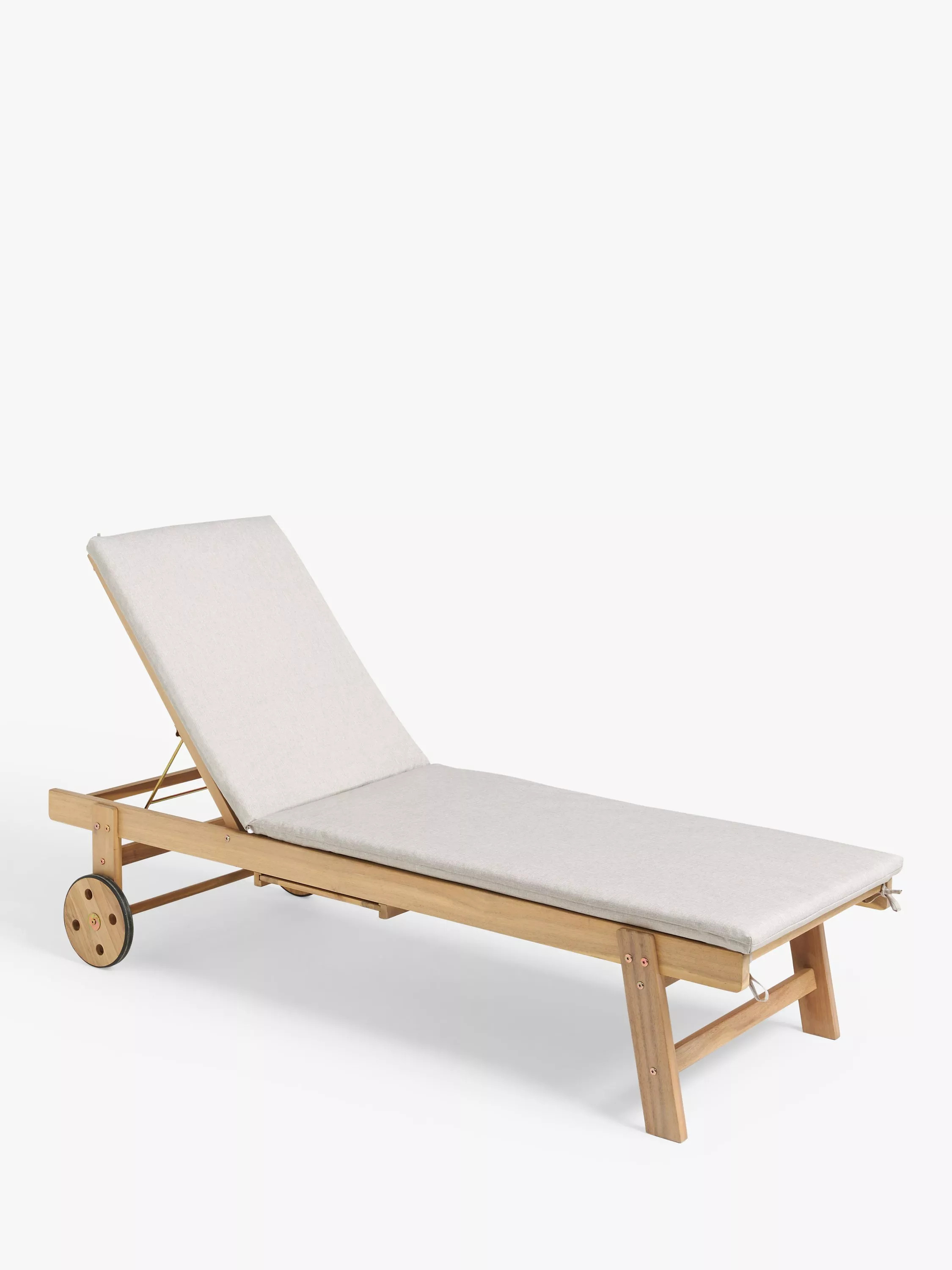 John Lewis Acacia Wood Sun Lounger, Natural | John Lewis (UK)