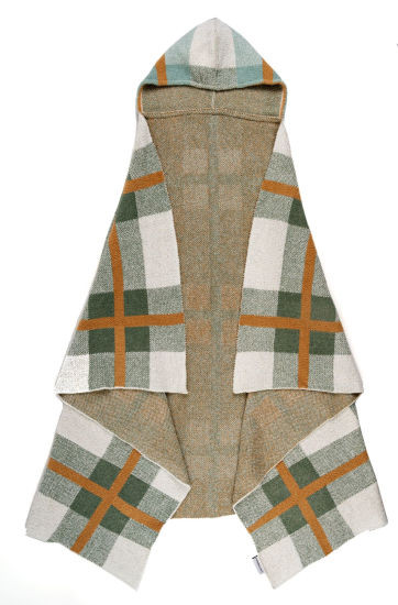 Plaid Fuzzy Reading Poncho - Adult | Barnes & Noble