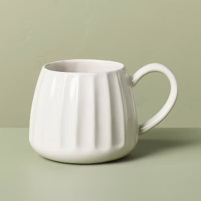 15 fl oz Stoneware Coffee Mug Sour Cream - Hearth & Hand™ with Magnolia | Target