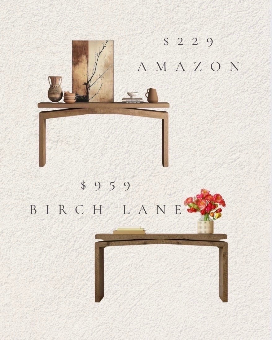 Designer look for less console table. Amazon furniture, wood console table, modern console table, $200 console table, trending console table, home design trends, affordable console table, entry table, sofa table, Amazon must have, Amazon dupe, designer dupe, home finds

Follow my LTK @Stonebrook_Home_ on the @shop.LTK app to view this post and get my exclusive app-only content!

#LTKSeasonal #LTKHome #LTKOver40