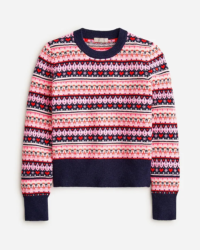 Shrunken Fair Isle crewneck sweater | J. Crew US