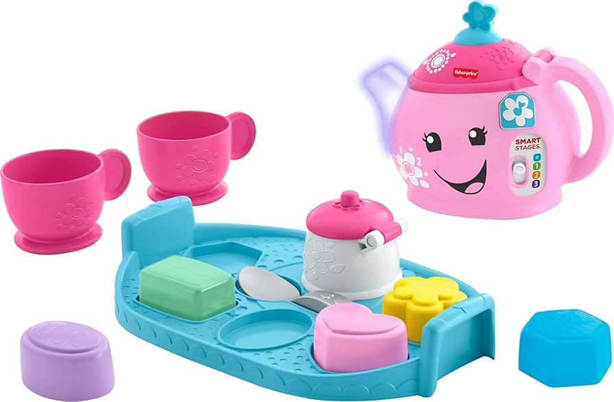 Fisher-Price Toddler Toy Laugh & Learn Sweet Manners Tea Set with Music & Lights for Educational ... | Amazon (US)