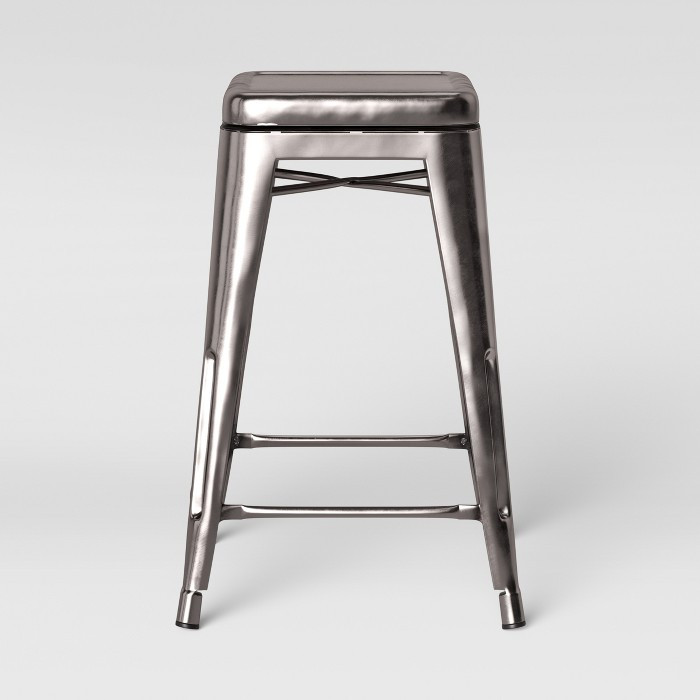 Carlisle Backless Swivel 1 Counter Stool Silver - Threshold™ | Target