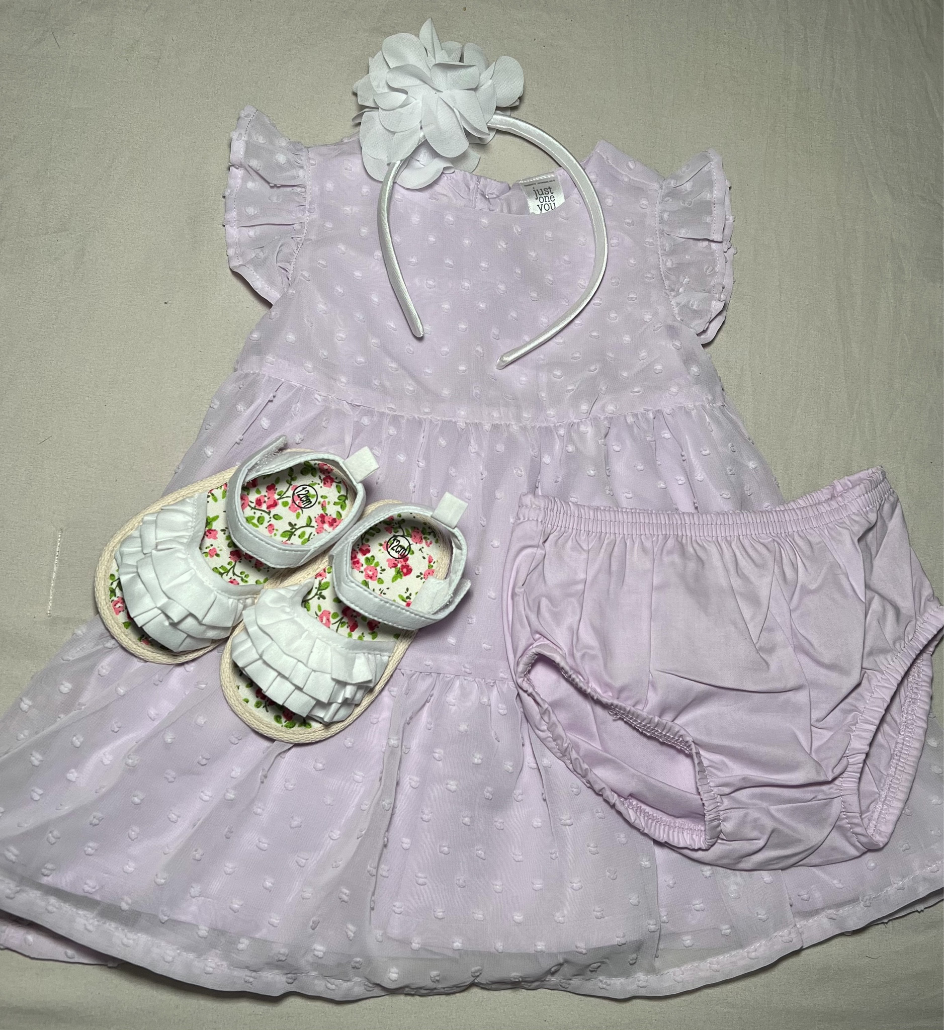 Easter outfit for my 16 month old 🫶🏼 She is wearing the dress in size 18 mo & the shoes are a size infant 6-12 mo (size 2, slightly big on her but she has small feet!) 

#LTKbaby #LTKFind #LTKSeasonal