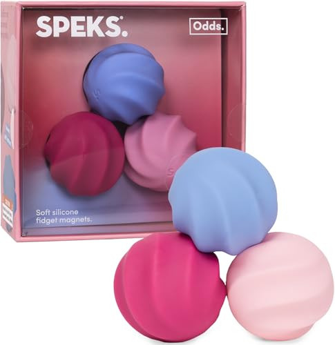 Speks Odds Soft Silicone Fidget Magnets | Silent Stress Relief Toys | Textured Magnetic Balls for Adults & Teens 14+ | Pink Swirls | Amazon (US)