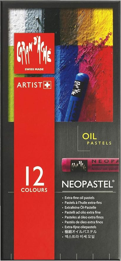 Caran D'ache - Neopastel Artist Oil Pastels - Set of 12 (7400.312) | Amazon (US)