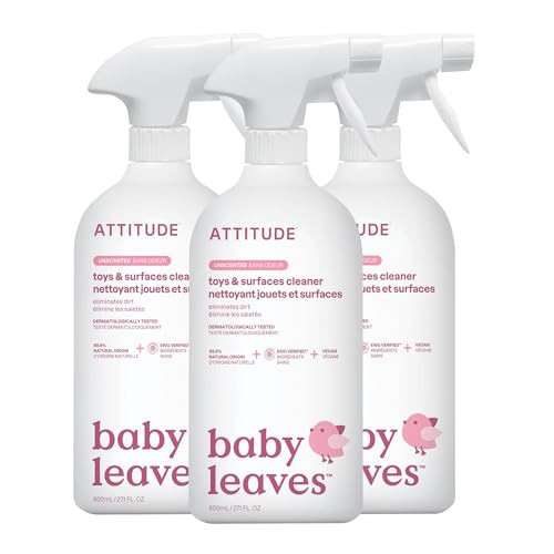 ATTITUDE Toy and Surface Cleaner, EWG Verified, Plant- and Mineral-Based, Vegan Household Products, Unscented, 27.1 Fl Oz (Pack of 3) | Amazon (US)