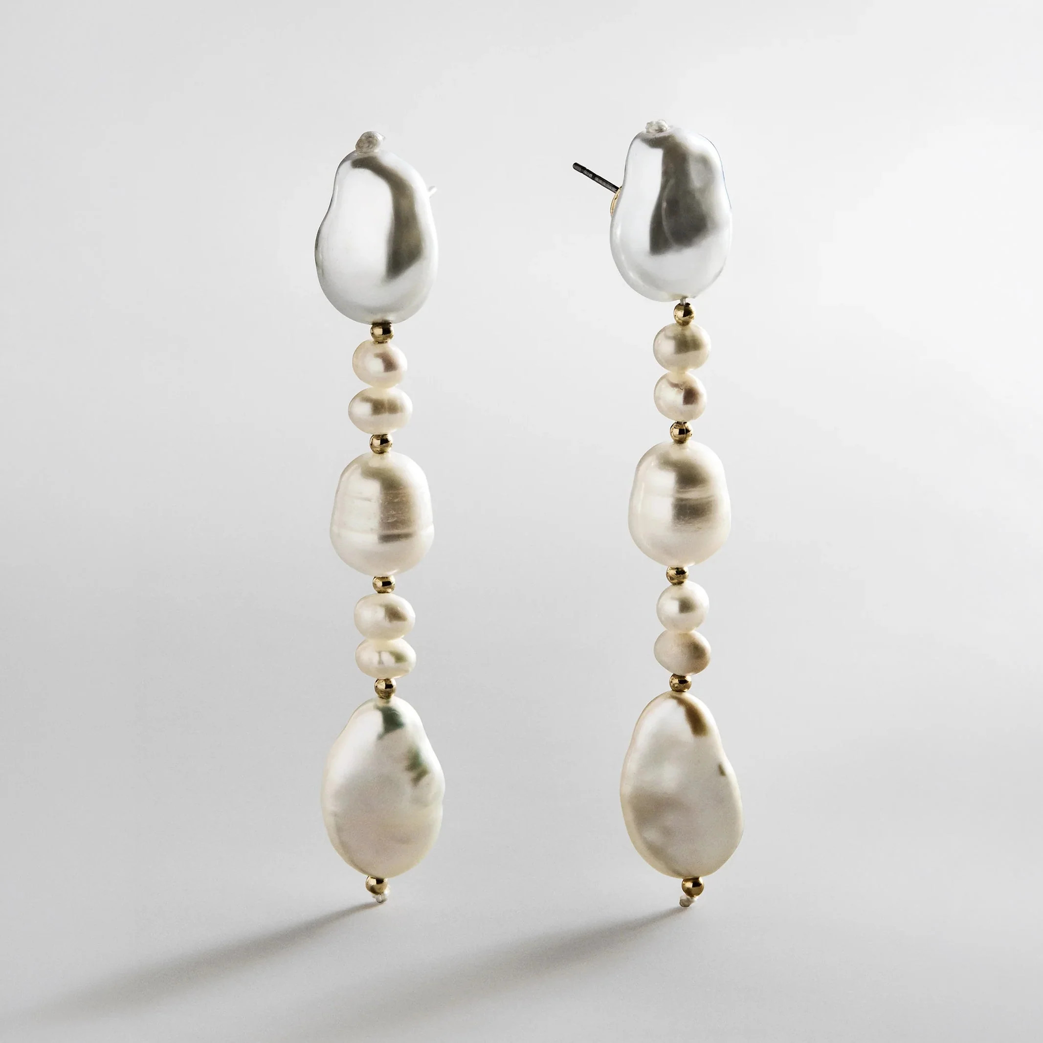 Beatrice Baroque Pearl Earrings - Pearl | BaubleBar