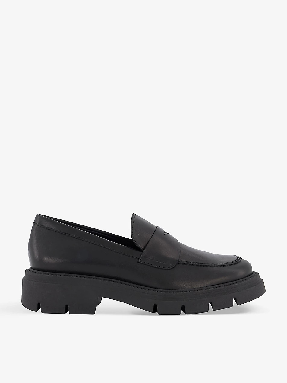 Gracelyne penny-trim chunky-sole leather loafers | Selfridges