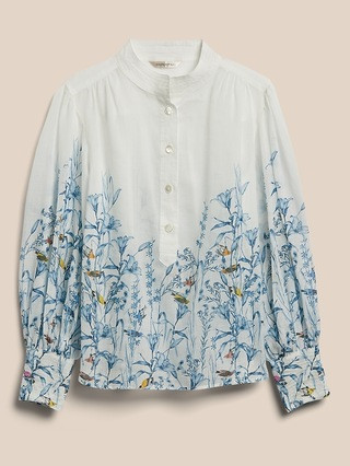 Ramie Popover Shirt | Banana Republic (US)