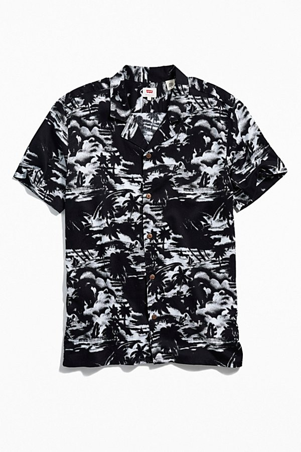 Levi's Tropics Short Sleeve Button-Down Shirt - Black S at Urban Outfitters | Urban Outfitters (US and RoW)