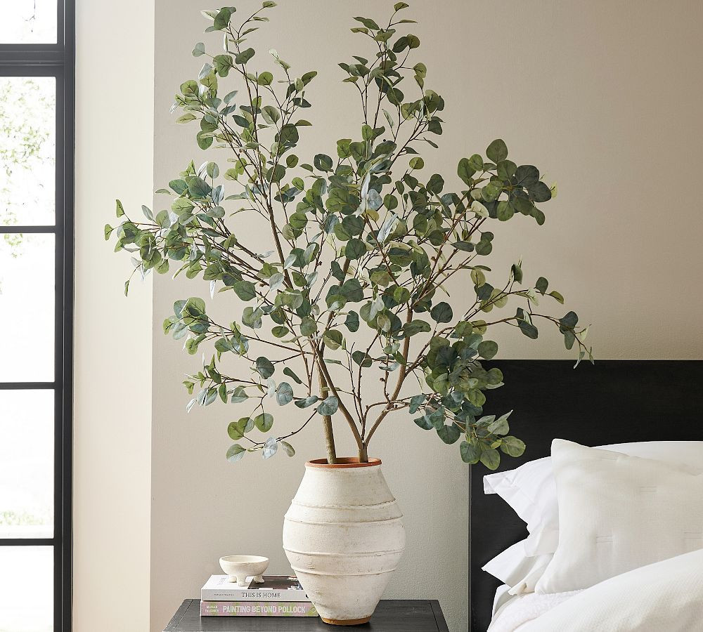 Faux Oversized Silver Dollar Eucalyptus Branch | Pottery Barn (US)