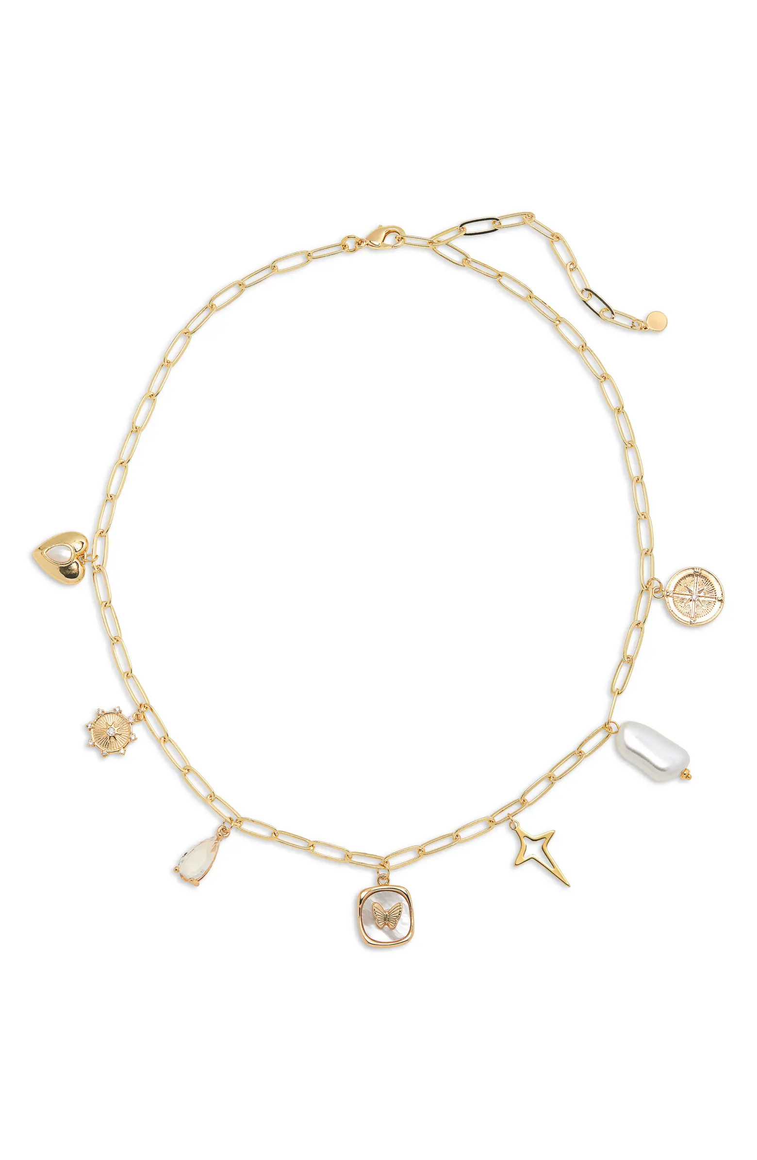 Panacea Faux Pearl Charm Necklace | Nordstrom | Nordstrom