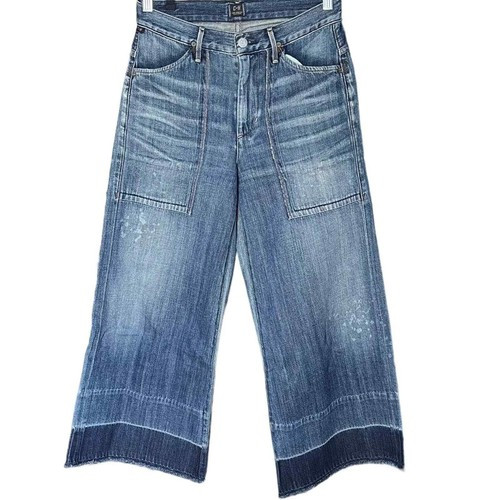 Citizens of Humanity Melanie wide leg frayed hem jeans 26 | eBay US