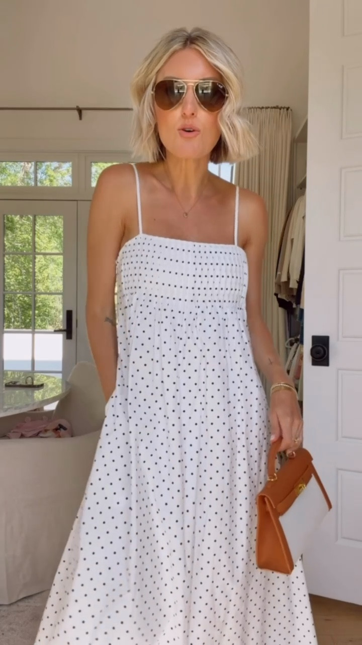 How good is this polka dot maxi? It has pockets! Such great quality and perfect for mixing prints/patterns with this neutral base! Wearing S

Loverly grey, polka dot maxi dress, summer spring dress, flowy maxi, versatile women’s dresses, vacation outfit ideas 

#LTKTravel #LTKSeasonal
