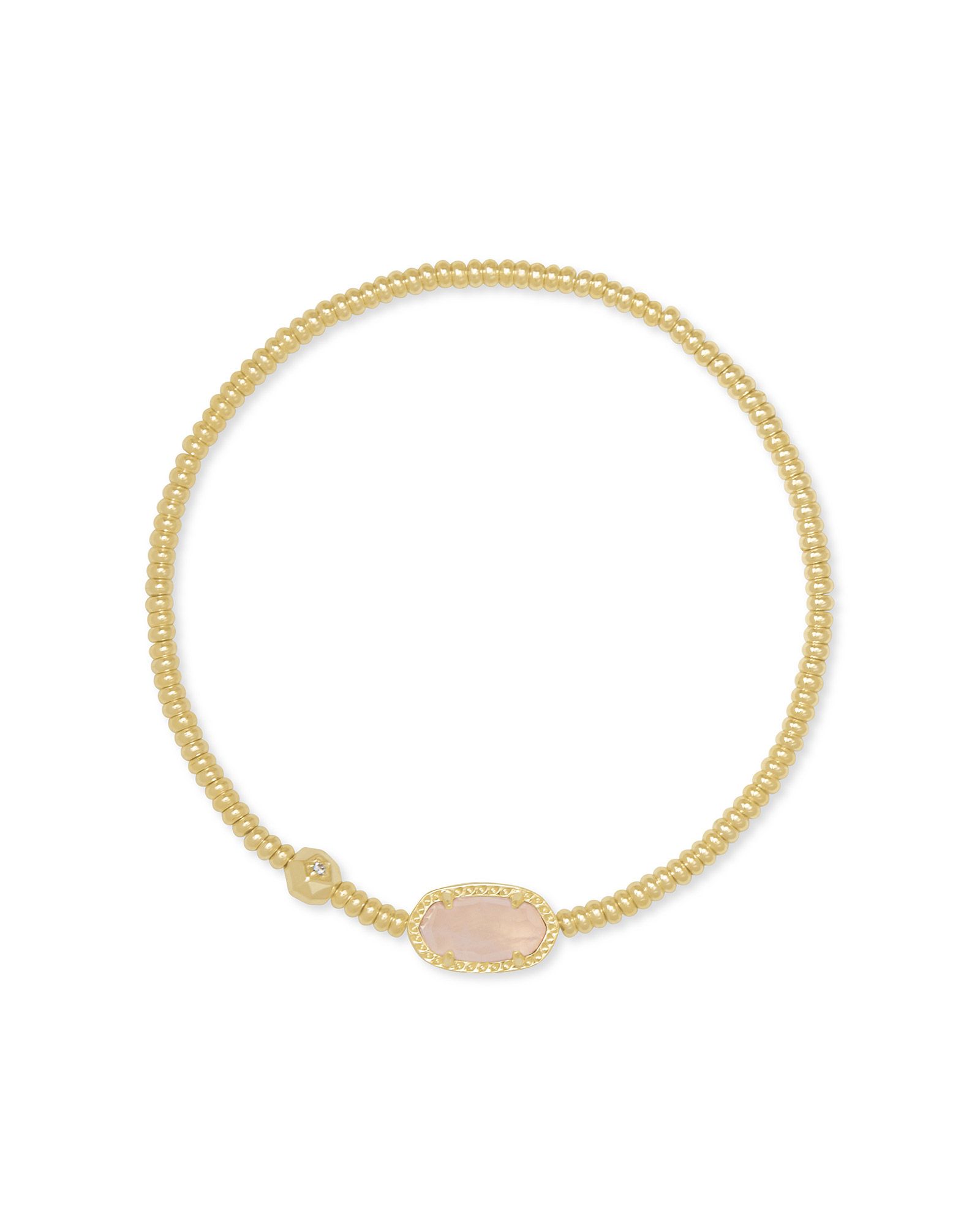 Grayson Gold Stretch Bracelet in Rose Quartz | Kendra Scott