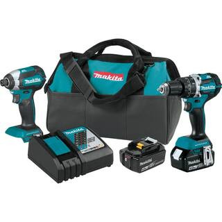 Makita 18V LXT Lithium-Ion Brushless Cordless Hammer Drill and Impact Driver Combo Kit (2-Tool) w... | The Home Depot