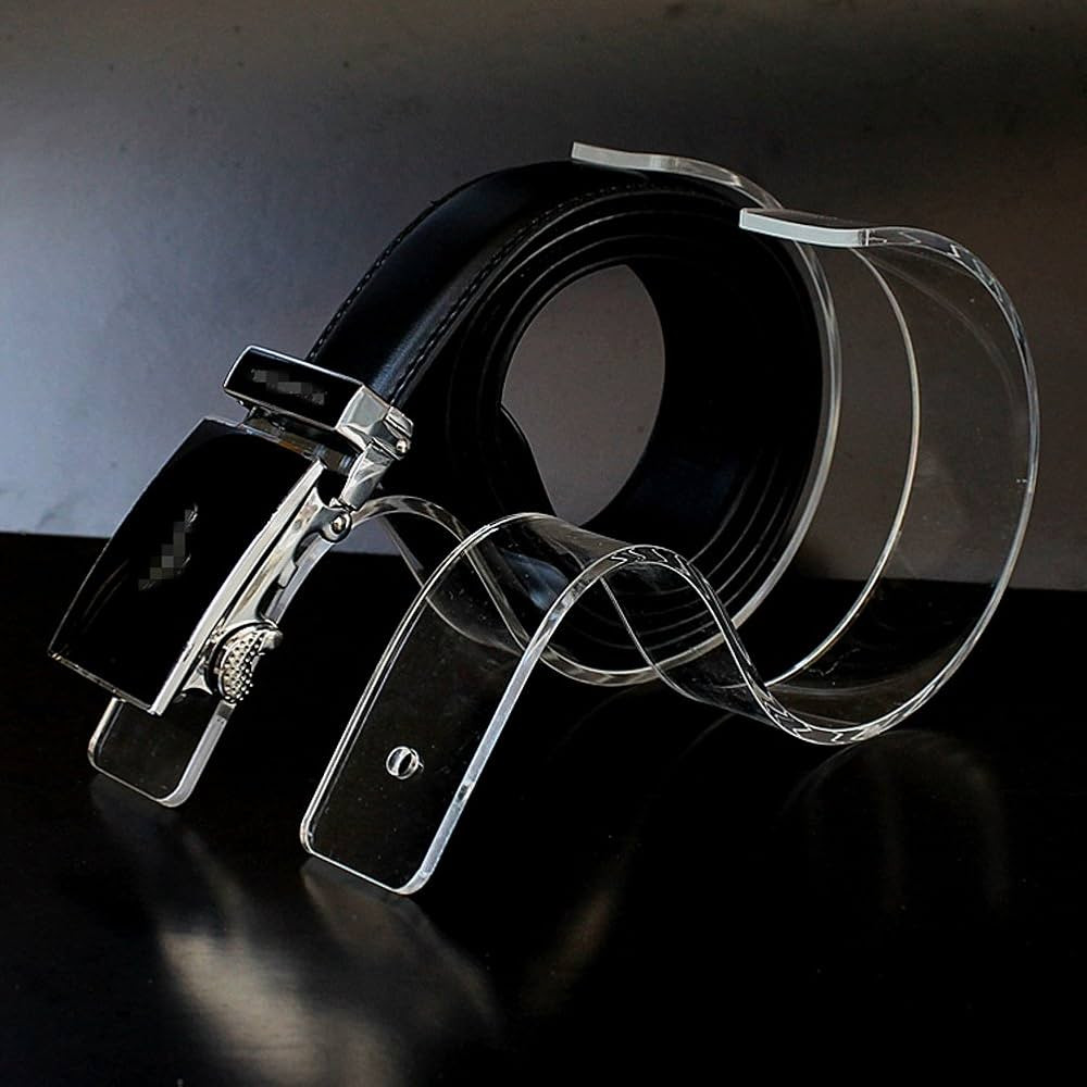 4 Pack Clear Acrylic Belt Display Stands Rack Holder Closet Organizer Space Saver Case for Men an... | Amazon (US)