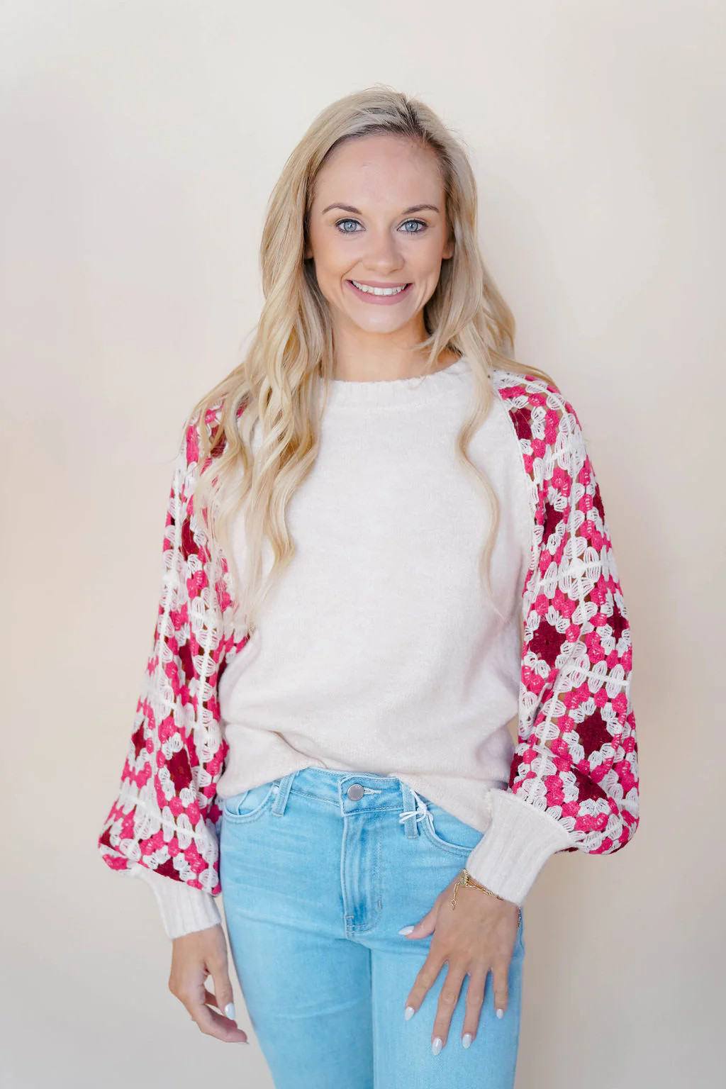 Francesca Crochet Sleeve Top | Dress & Dwell