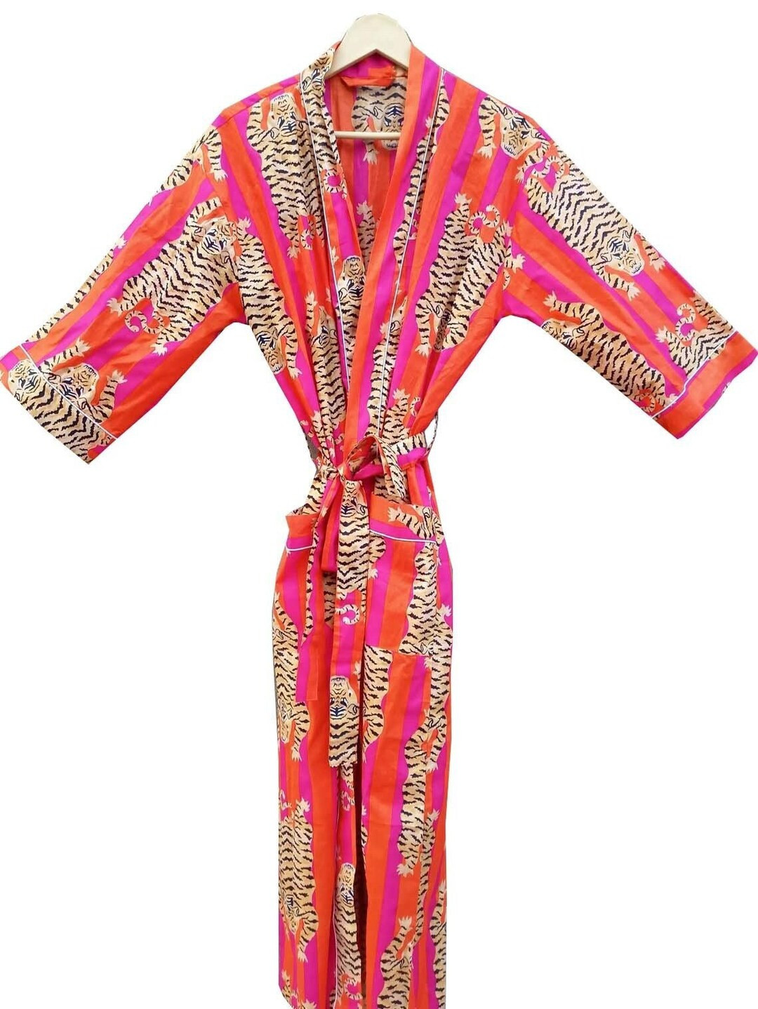 New Tiger Print Kimono Robe Indian Soft Cotton Kimono - Etsy | Etsy (US)