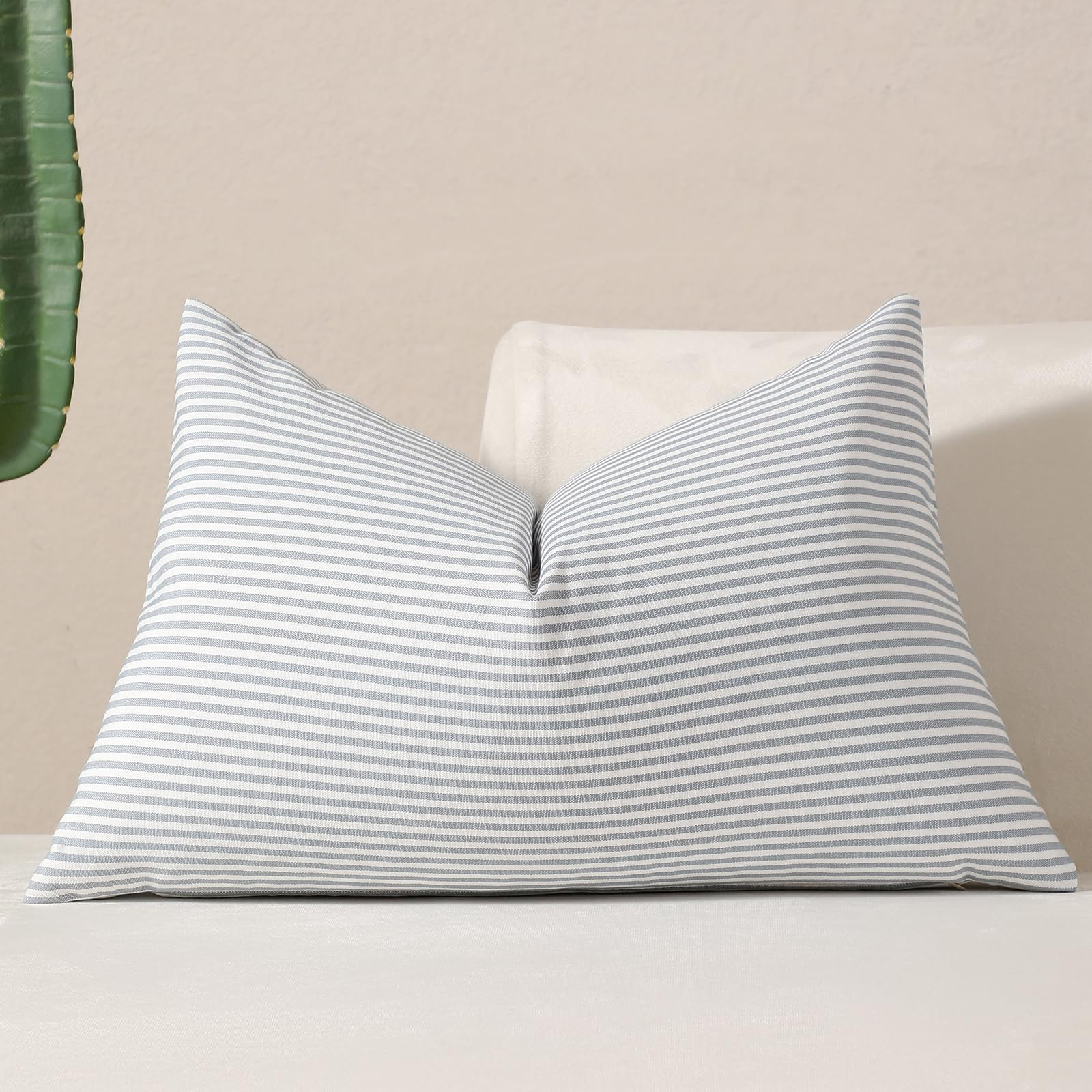 Amazon.com: vctops Blue Stripe Print Decorative Throw Pillow Covers 12x20 Inch Farmhouse Pinstripe Lumbar Cushion Cover Pillowcase for Sofa Bedroom Couch (Blue Stripe,12"x20") : Home & Kitchen | Amazon (US)