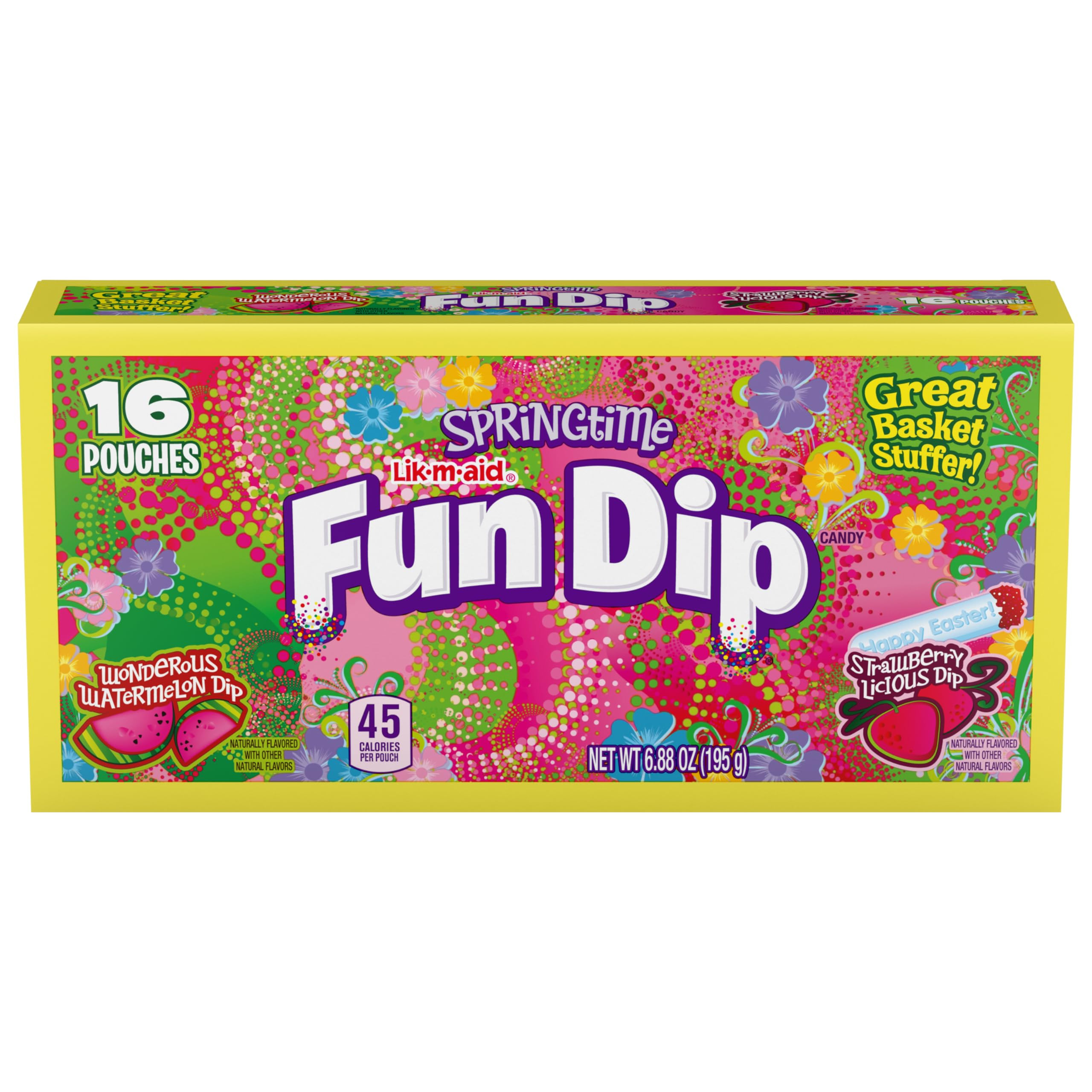 LIK-M-AID Fun Dip Easter Candy, Wonderous Watermelon and Strawberry Licious, Easter Candy, 6.88 o... | Amazon (US)