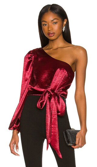 Kendall Blouse in Wine Red | Revolve Clothing (Global)