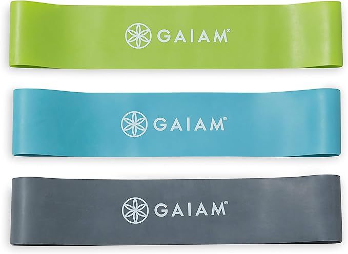 Gaiam Restore Mini Band Kit, Set of 3, Light, Medium, Heavy Lower Body Loop Resistance Bands for ... | Amazon (US)