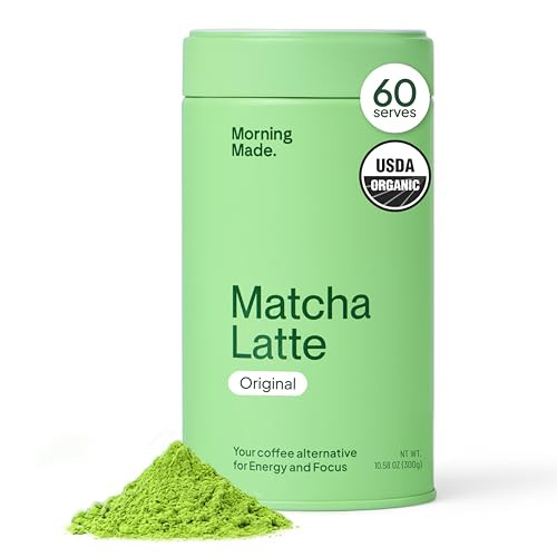 Morning Made Original Ceremonial Grade Matcha Powder - USDA Organic Japanese Green Tea Matcha Powder from Uji Japan - Vegan, Gluten-Free, Resealable Tin (10.6 oz, 60 Servings) | Amazon (US)