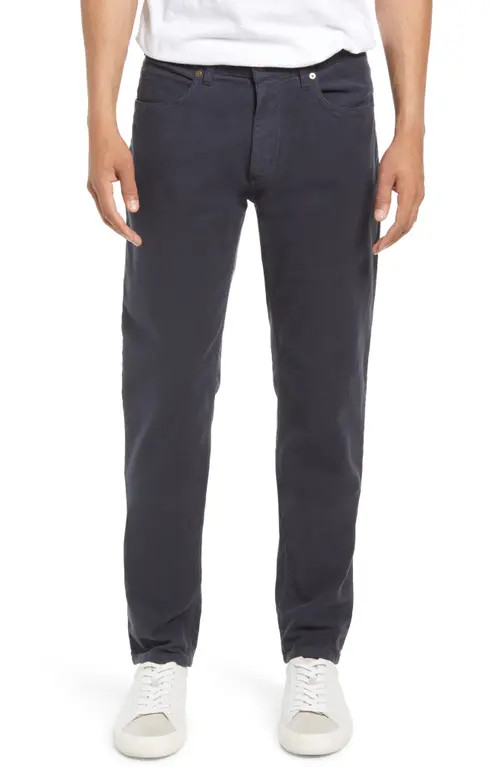 Billy Reid Moleskin Slim Fit Five Pocket Pants in Dark Navy at Nordstrom, Size 30 | Nordstrom