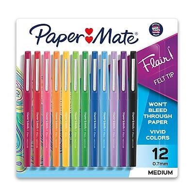 Paper Mate - Flair Felt Pens, Medium Point, 0.7mm, Ink, Dozen - Assorted | Best Buy U.S.