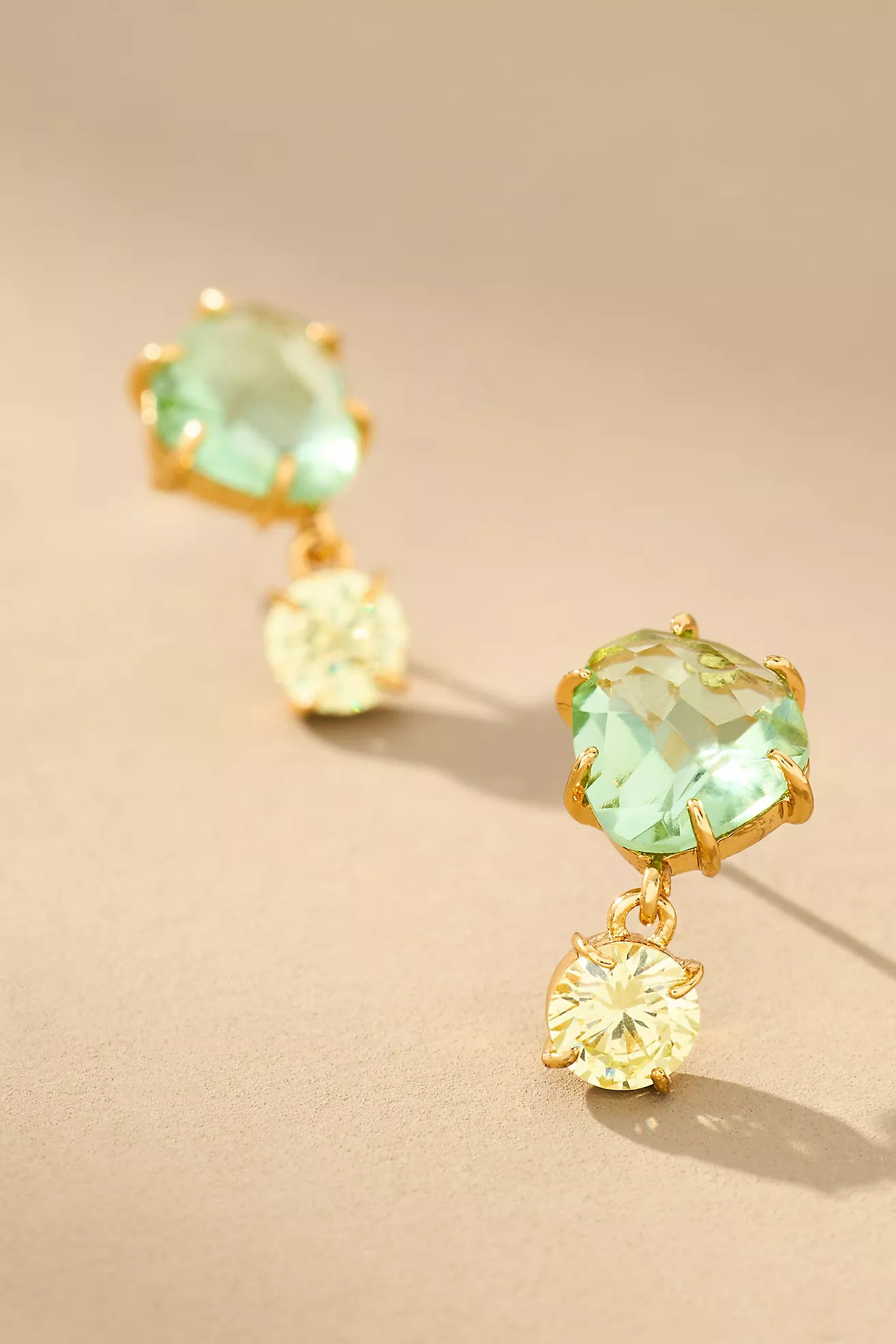 Delicate Crystal Double Drop Earrings | Anthropologie (US)
