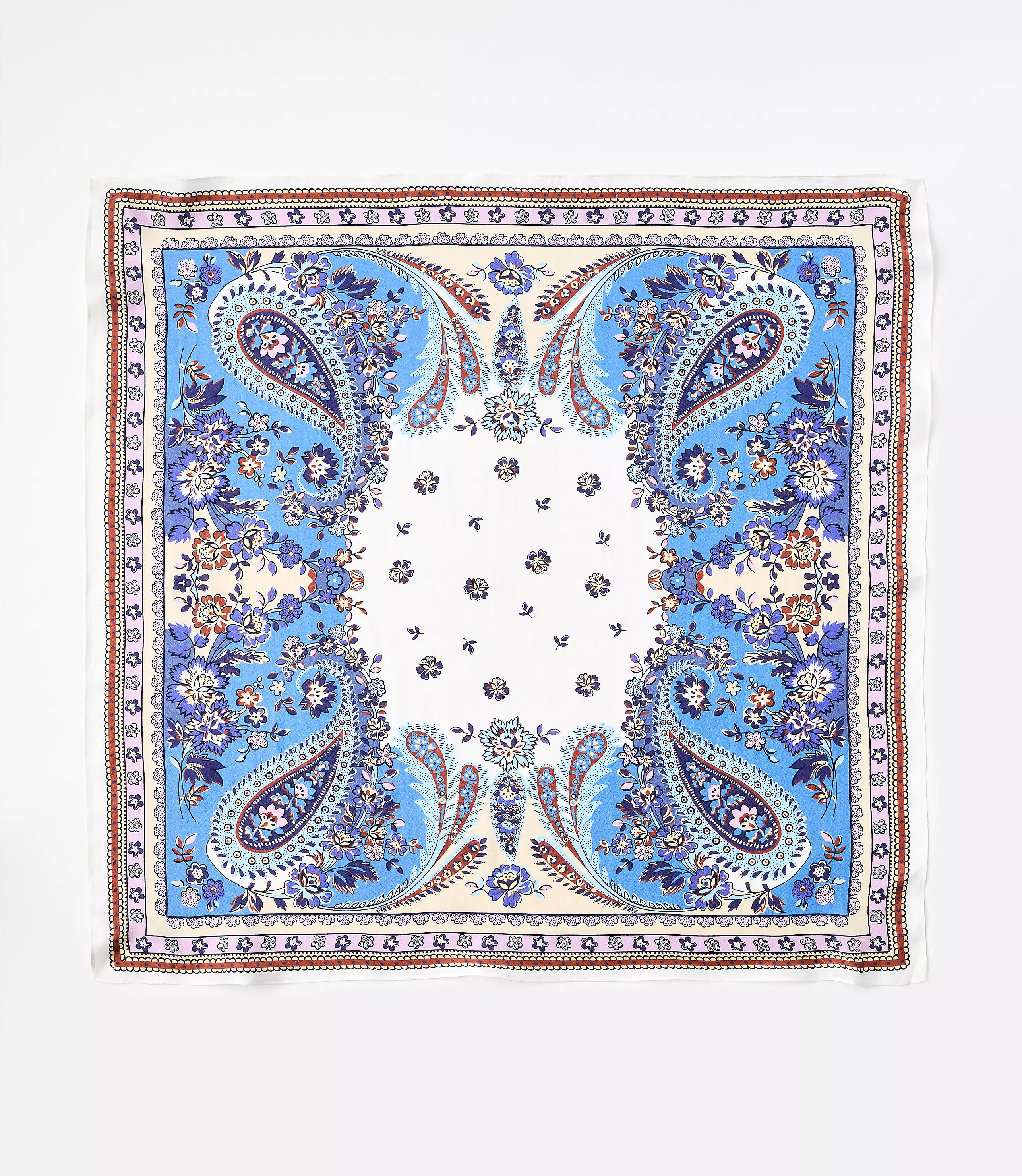 Paisley Silk Square Scarf | LOFT