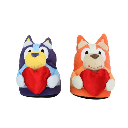 Bluey Toddler & Kids Girls Valentine s Day 3D Scuff Slipper | Walmart (US)