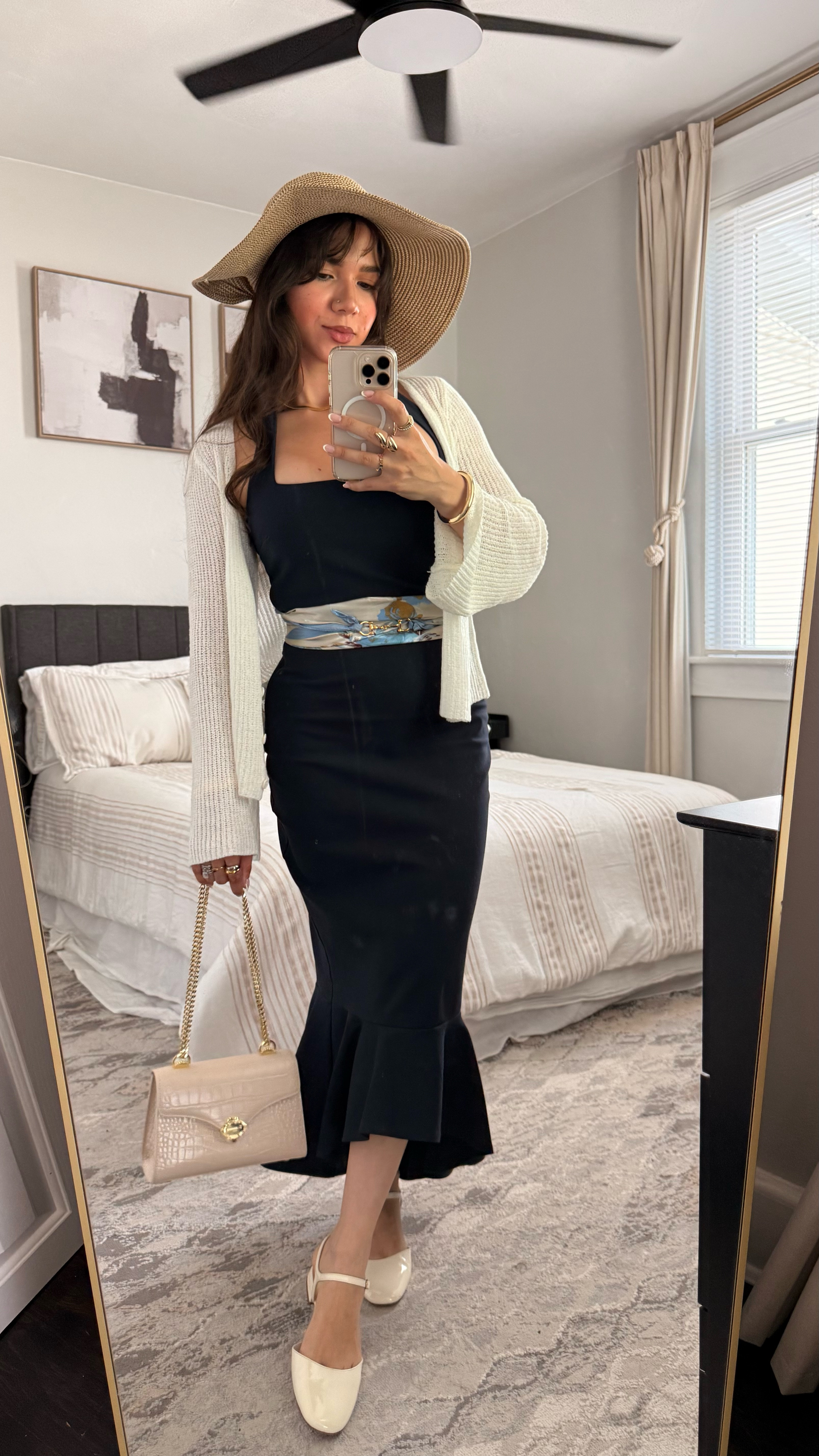 I have linked similar options for the flats, scarf, earrings and hat since they are not longer available 🫶🏻 
Handbag is from Santinni

#LTKStyleTip #LTKBeauty #LTKFindsUnder50